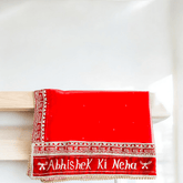 Customized Duppata For Brides | Wedding Special | Name Customization | - BBD GIFTS